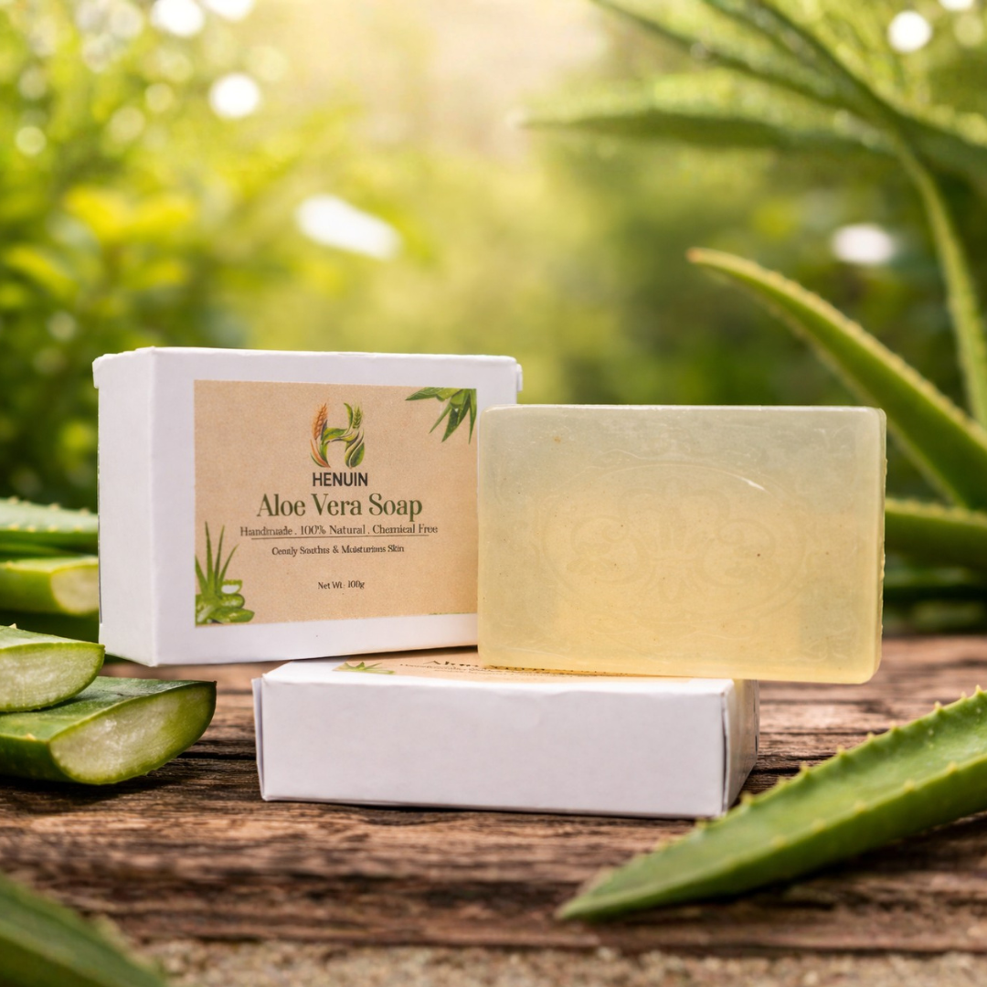 Henuin Aloe Vera Soap – Handmade Natural Soap (100g)