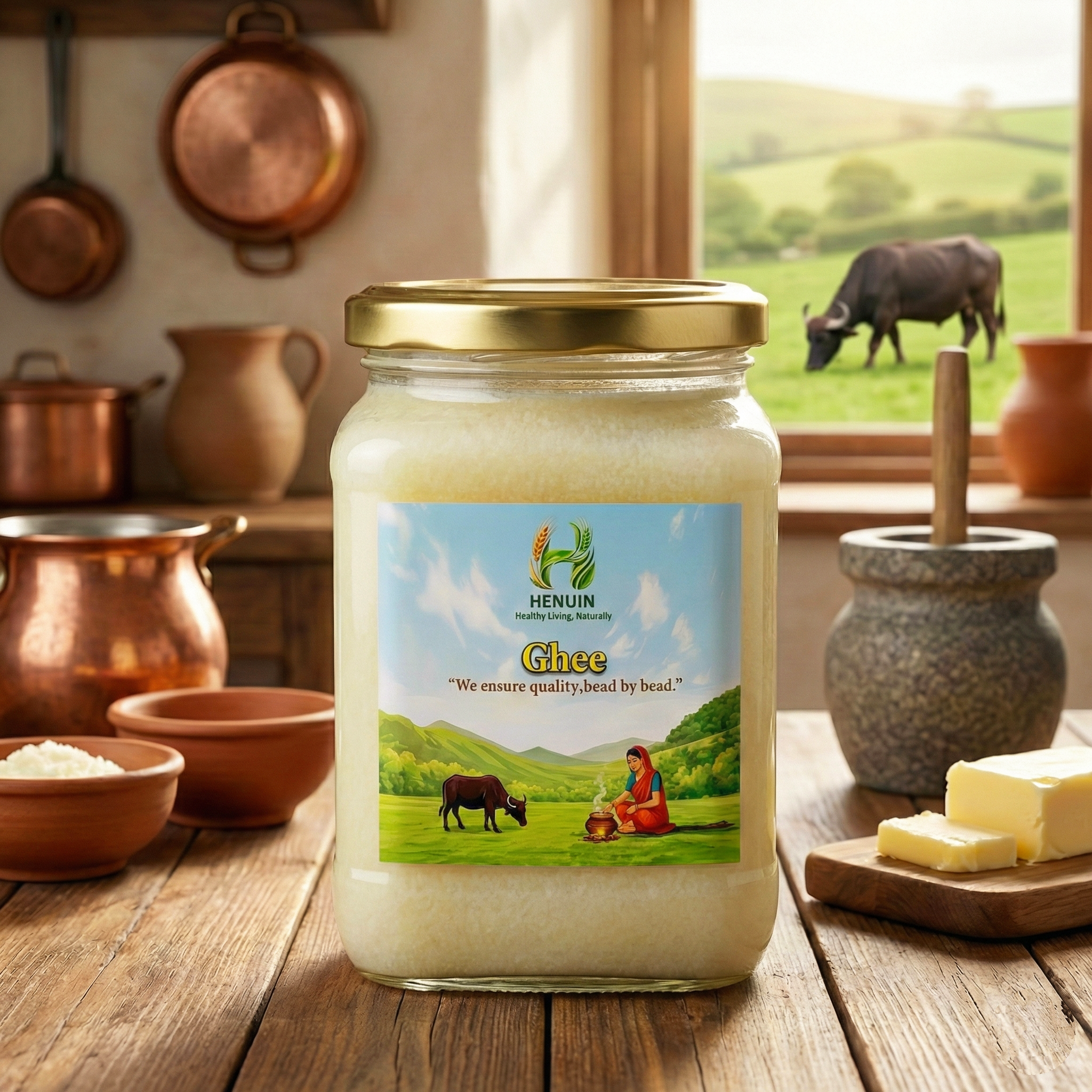 Henuin Pure Desi Cow Ghee – Traditional & Natural (250g) - Image 2