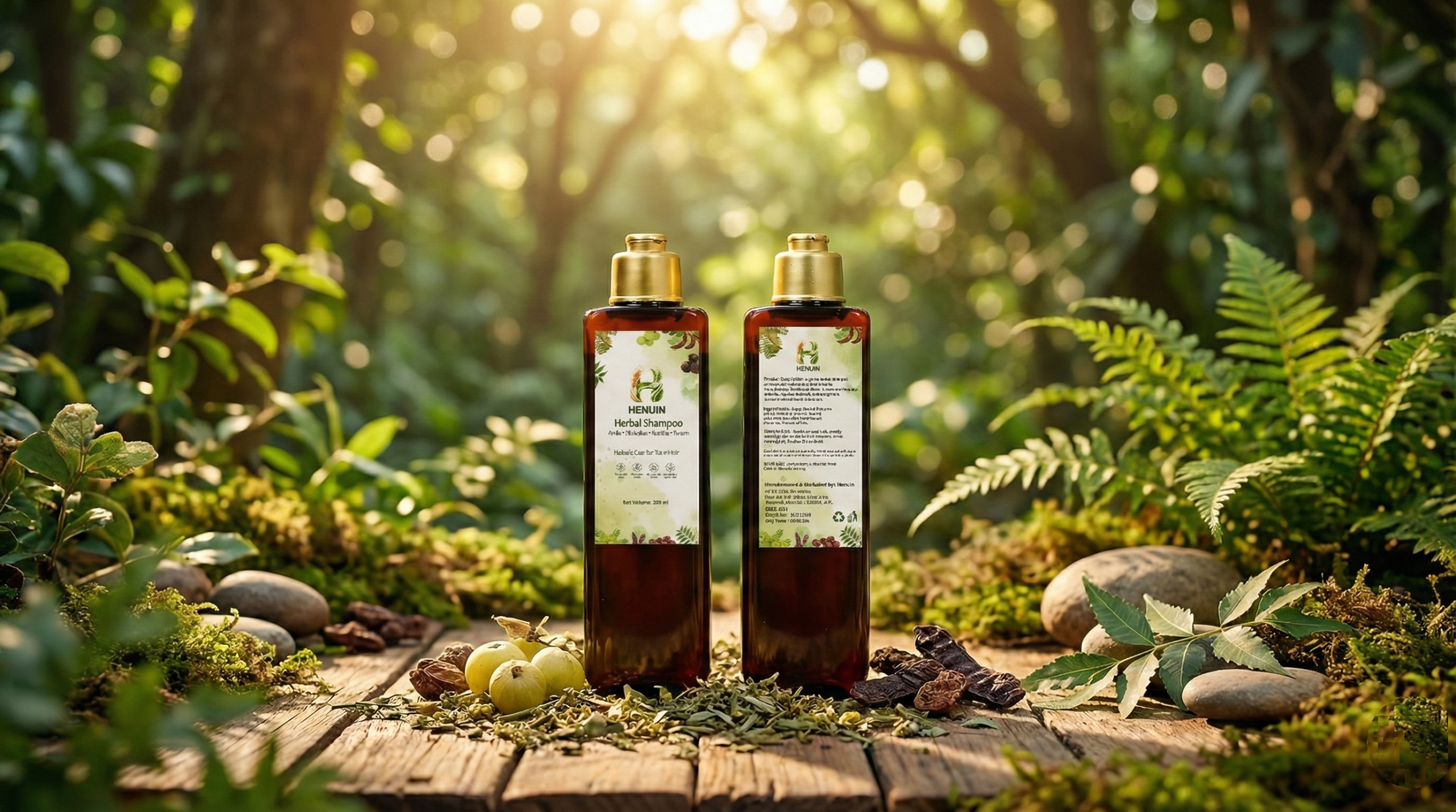 Henuin Herbal Shampoo – Amla, Shikakai, Reetha & Neem (200ml) - Image 2